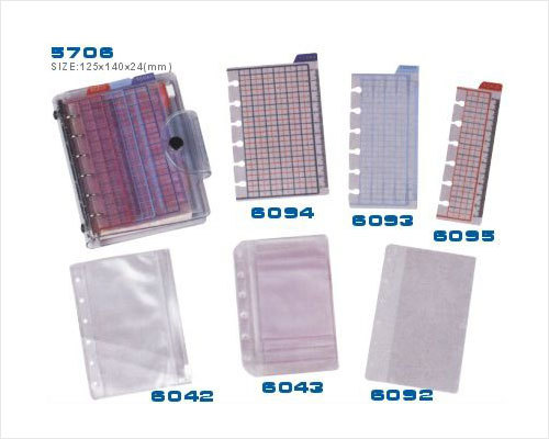 5&quot; transparent PVC organizer with different card holder