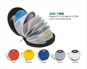 Rubber PVC CD case for 12 CDs 2